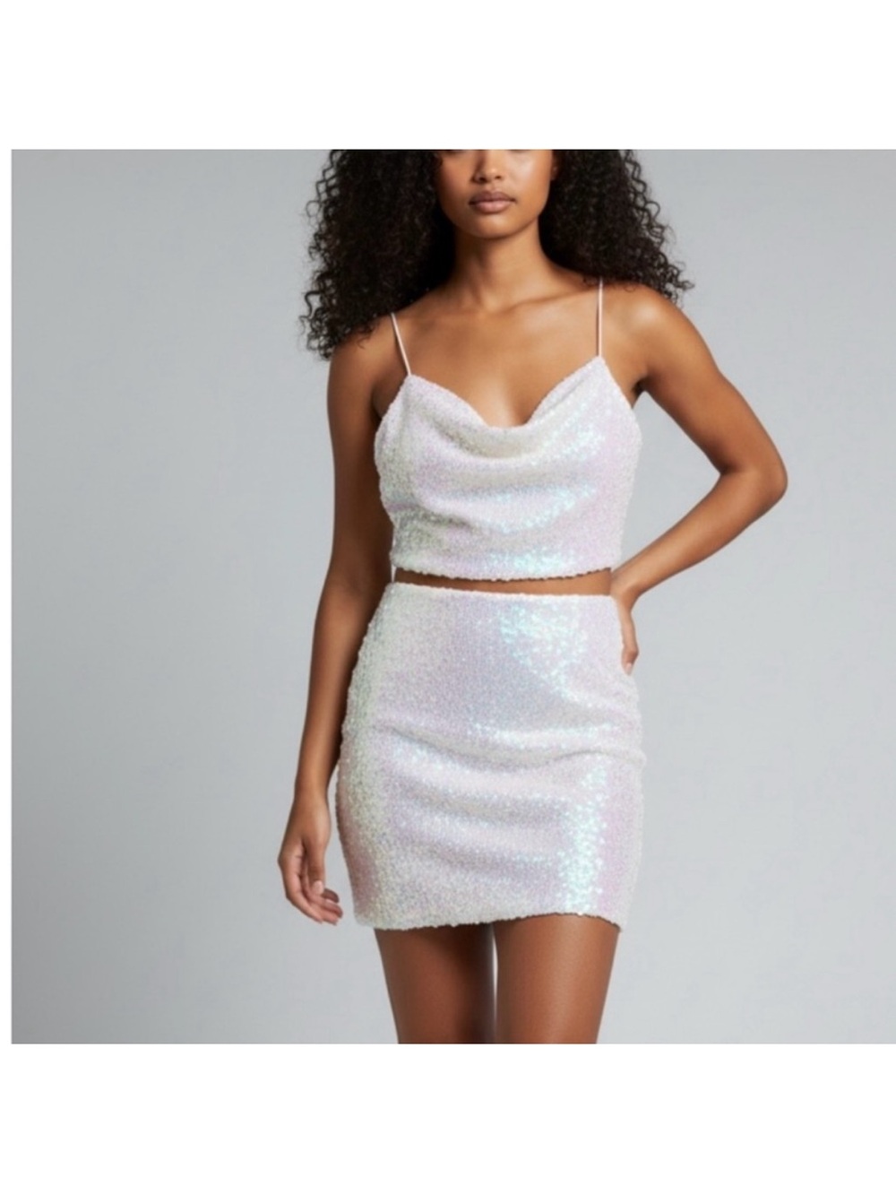 White Sequin Set